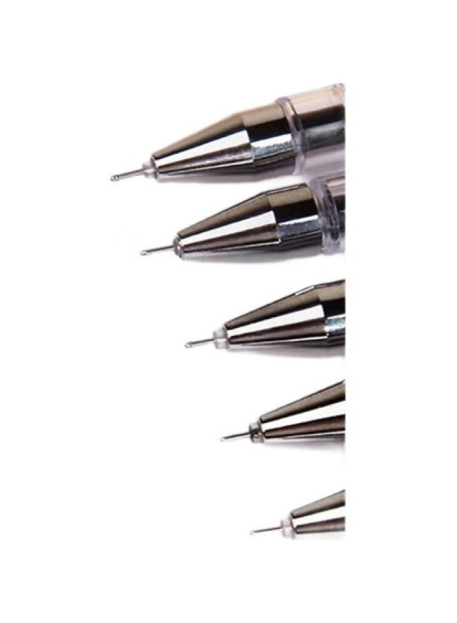 GENVANA Jinwanian [12 Financial Pens] 0.25Mm Black Gel Pen, Full Needle Tube, Ultra-Fine Pen, Water-Based Pen, Accounting Pen, Fine Tip, Bookkeeping Pen G-1332 - Image 3