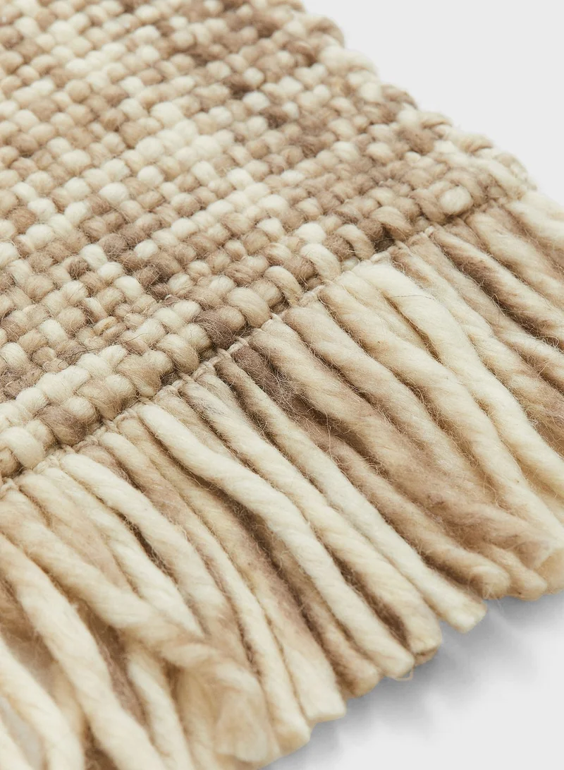 H&M Fringed Wool-Blend Rug