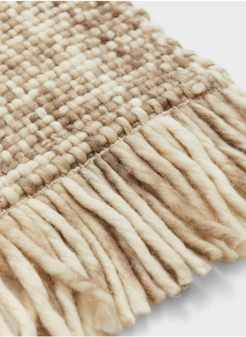 H&M Fringed Wool-Blend Rug