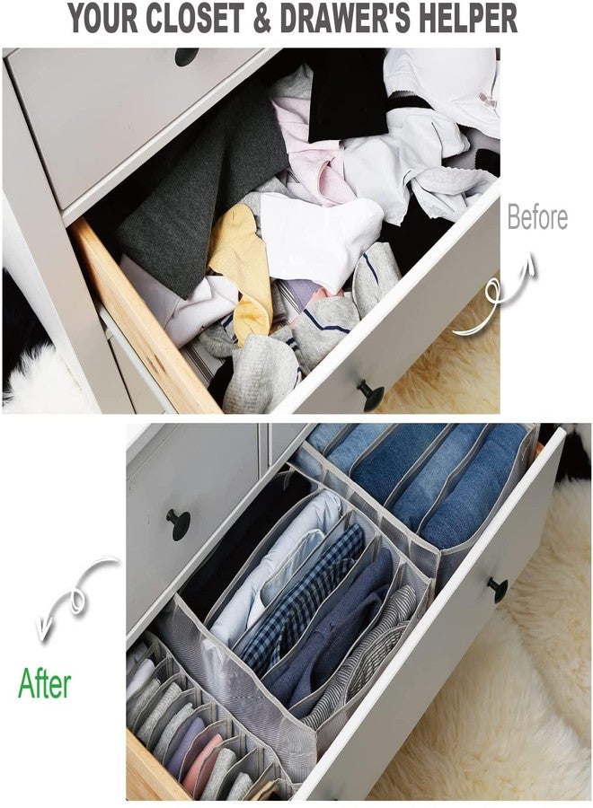 The Veera (Pack of 4) Foldable Storage Box Canvas Fabric Baskets for Organizing with Handles, Rectangle Small Storage Box, Cube, Foldable Multipurpose Storage Box - Image 3