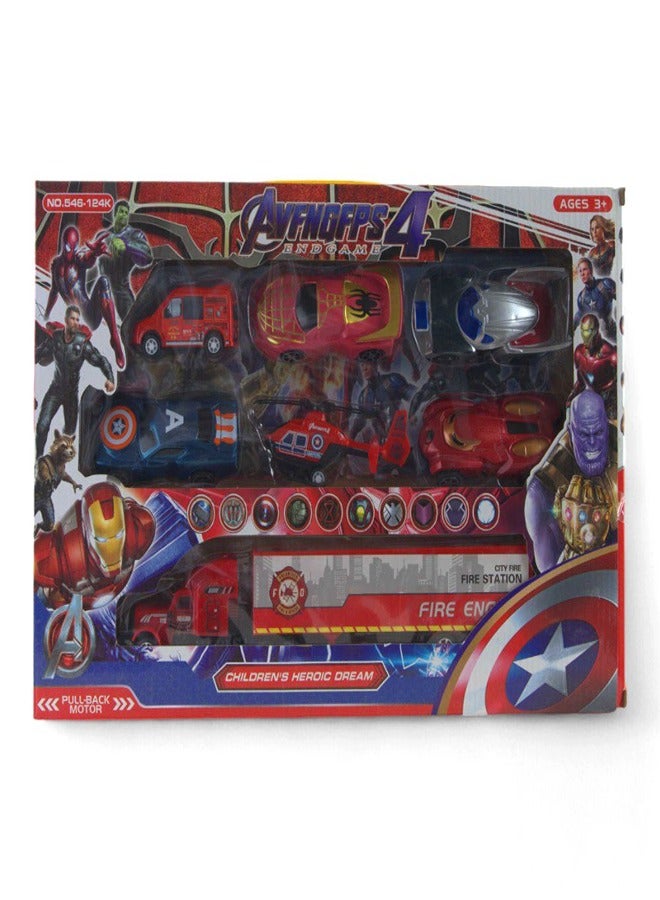 Avengers Superheroes Vehicles Set 7 Figures - 546-124K - Image 1