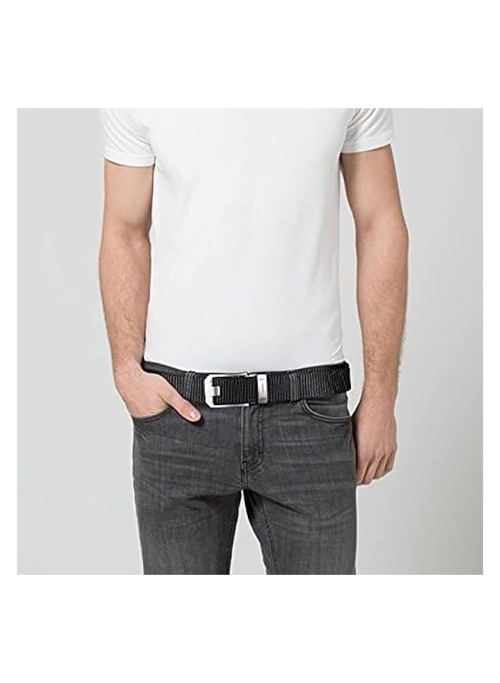 PROMASS Ratchet Belt for Men, Nylon Web Tactical Belt with Slide Adjustable Buckle for Men Jeans (Black)  - Image 4
