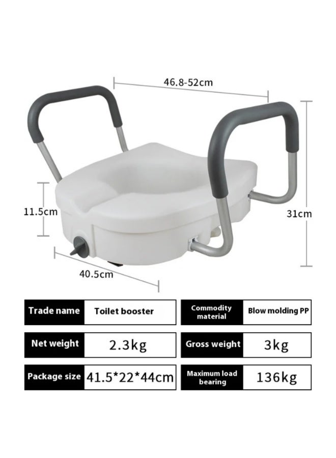 Bathroom Support Seat with Side Handles Safe Stand/Sit Assist - Image 2