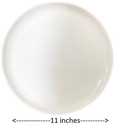 Everbuy® Polypropylene Microwave Safe Break Resistant Dinner Plates, 12 Pieces, (White, Round) - Image 4