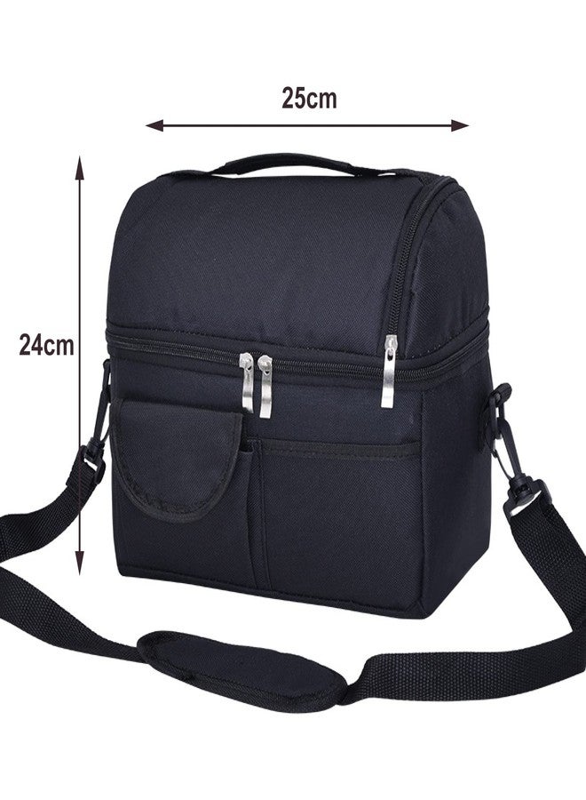 Whixant Insulated Lunch Bag, Leakproof Thermal Bento Cooler Tote for Women and Men, Dual Compartment with Shoulder Strap - Image 3