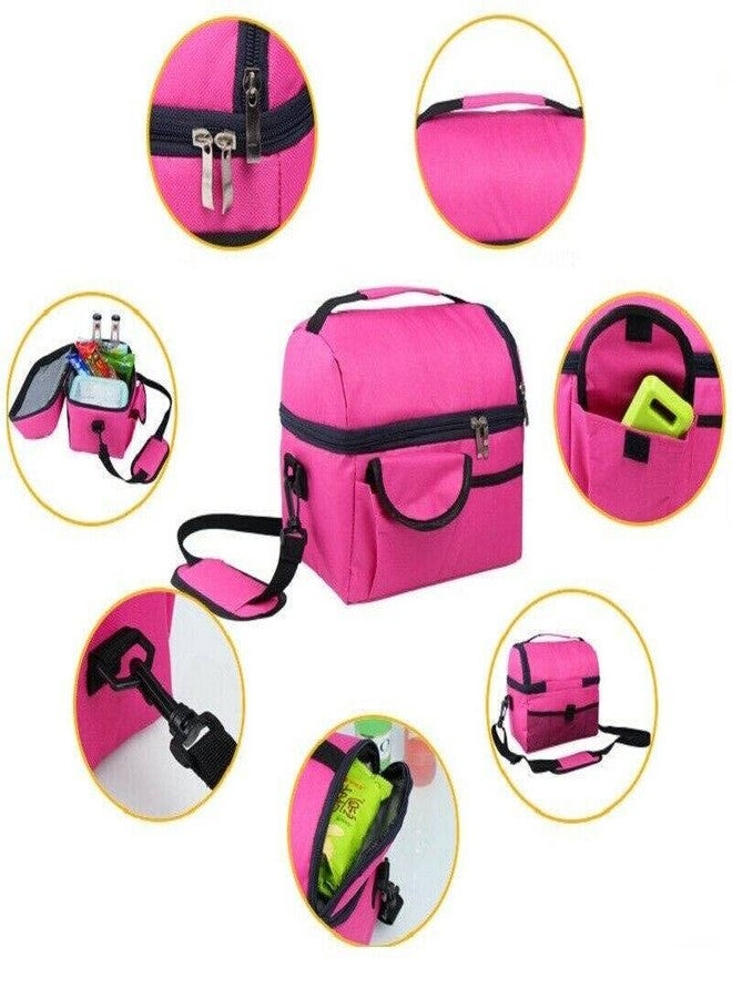 Whixant Insulated Lunch Bag, Leakproof Thermal Bento Cooler Tote for Women and Men, Dual Compartment with Shoulder Strap - Image 4