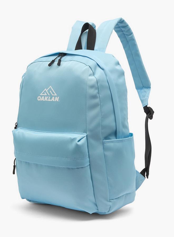 Oaklan by Shoexpress Logo Print Backpack For Kids 13+ Years With Front Pocket - Image 5