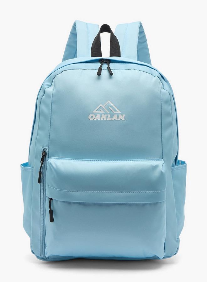 Oaklan by Shoexpress Logo Print Backpack For Kids 13+ Years With Front Pocket - Image 1