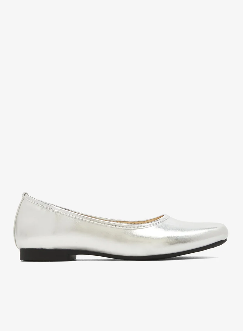 جينجر Metallic Ballet Flats