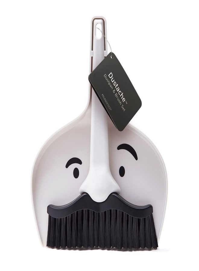 Peleg Design Dustache Small Dustpan and Brush Set, Mini Broom and Dustpan Set, Mustache Design, Small Broom and Dustpan Set, for Home & On-The-Go - Image 1