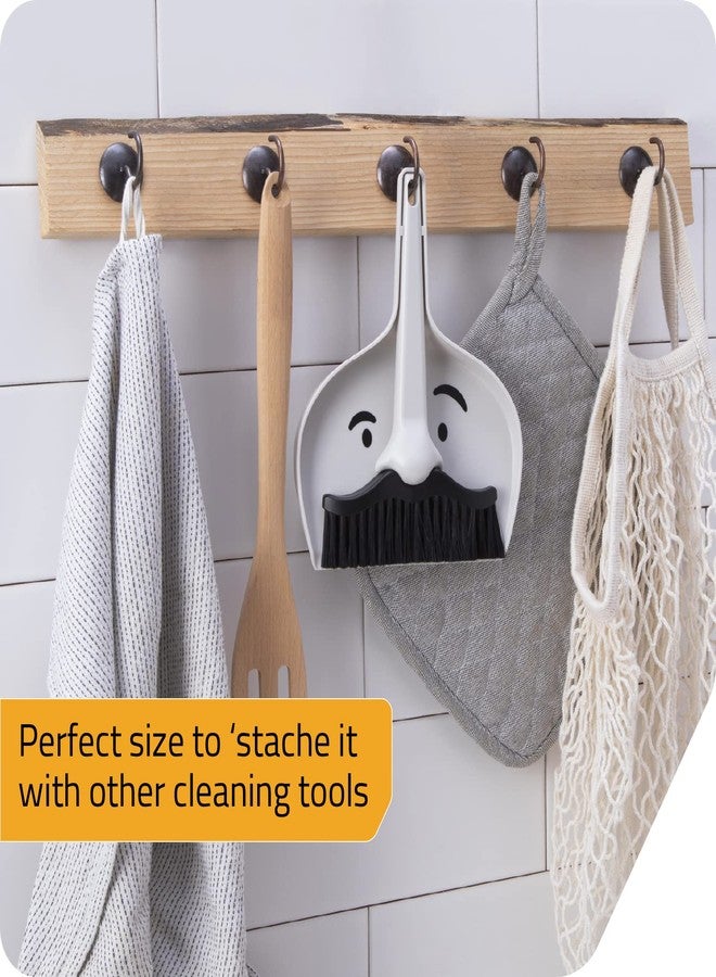 Peleg Design Dustache Small Dustpan and Brush Set, Mini Broom and Dustpan Set, Mustache Design, Small Broom and Dustpan Set, for Home & On-The-Go - Image 4