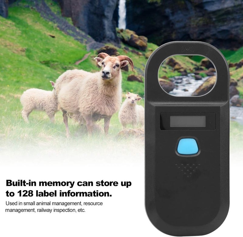 comfrt Pet Microchip Reader Scanner, USB Rechargeable RFID Animal Tag Reader 134.2Khz, Portable Animal ID Reader, EMID Animal Chip Scanner, for Animal tracking(Black) - Image 3