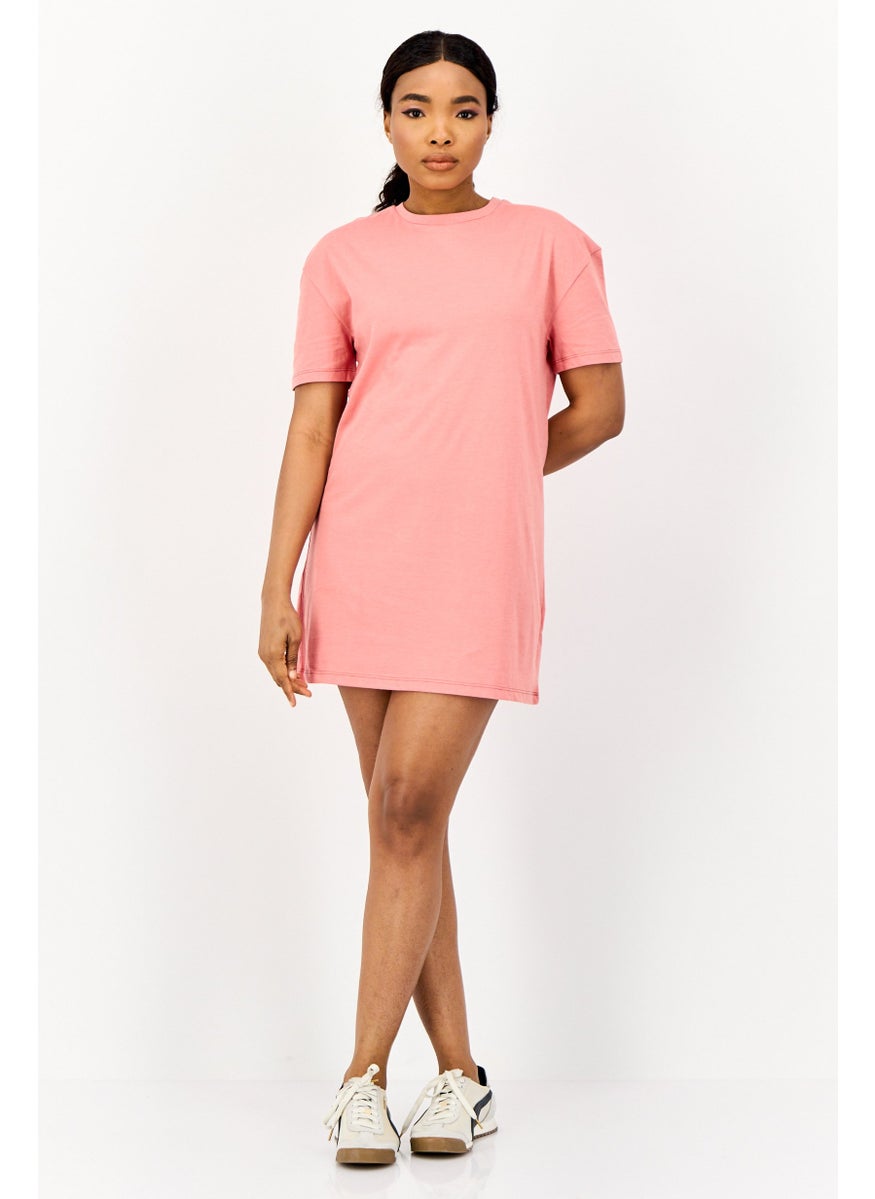 ONLY Women Solid Mini Dress, Pink  - Image 3