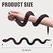 Binvin 3D Printed AnimalsSnake Viper3D Printed Snake Toys Articulated Snake 3D Printed Animals Animal Model Ornaments Creative Funny Toy Festival Gift for Frends Black Gold 24Inch - Image 4