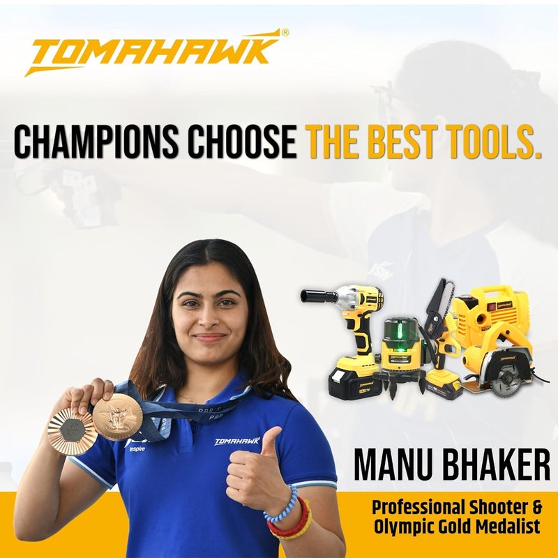 Tomahawk آلة قطع الرخام TCM8A الثقيلة 1050 واط 4"/110 مم متعددة الاستخدامات لقطع الرخام والجرانيت والخشب والحجر، عمق القطع الأقصى قابل للتعديل 34 مم - Image 5