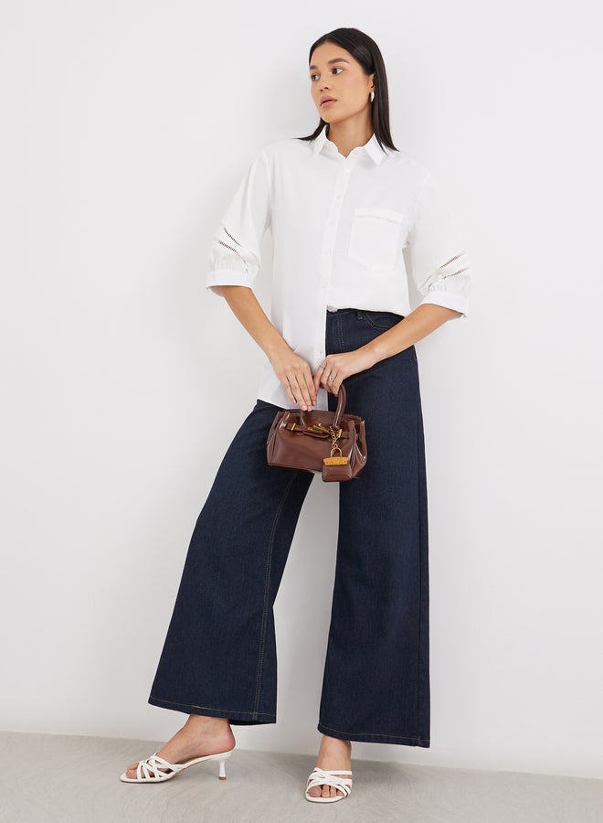 ستايلي قميص طويل بأكمام مقصوصة للنساء من ستايلي أبيض - Image 2