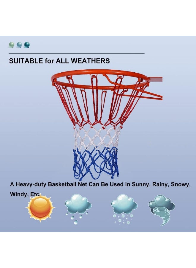 YelaJoy Basketball Net Outdoor, Upgrade Heavy Duty Basketball Net Replacement,  All-Weather Basketball Hoop Net, Suitable for All Outdoor or Indoor 12 Loops Basketball Hoops.  - Image 2