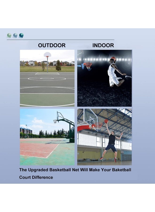 YelaJoy Basketball Net Outdoor, Upgrade Heavy Duty Basketball Net Replacement,  All-Weather Basketball Hoop Net, Suitable for All Outdoor or Indoor 12 Loops Basketball Hoops.  - Image 5