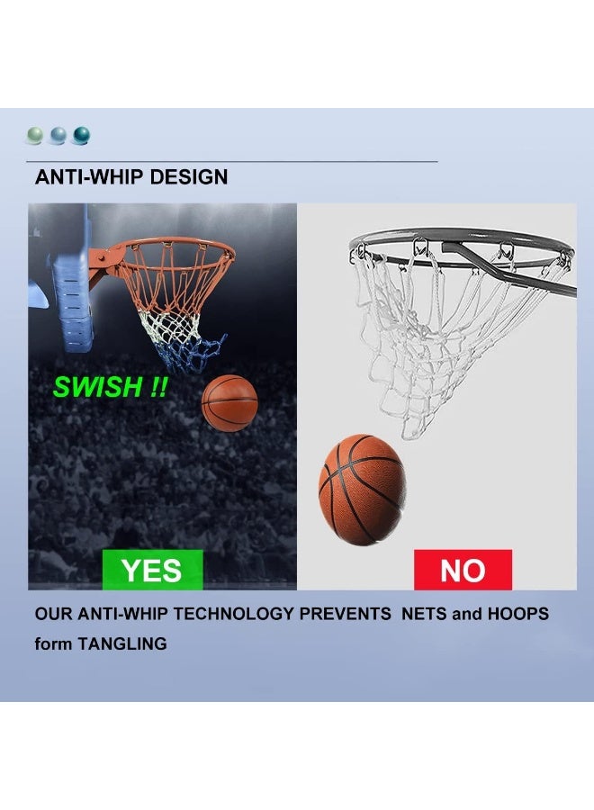 YelaJoy Basketball Net Outdoor, Upgrade Heavy Duty Basketball Net Replacement,  All-Weather Basketball Hoop Net, Suitable for All Outdoor or Indoor 12 Loops Basketball Hoops.  - Image 4
