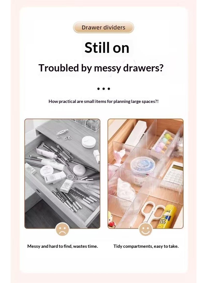 فواصل درج متعددة الأغراض 4 قطع - أقسام شبكية للطي لمنصة المكياج، الجوارب ومستلزمات المكتب - Image 4