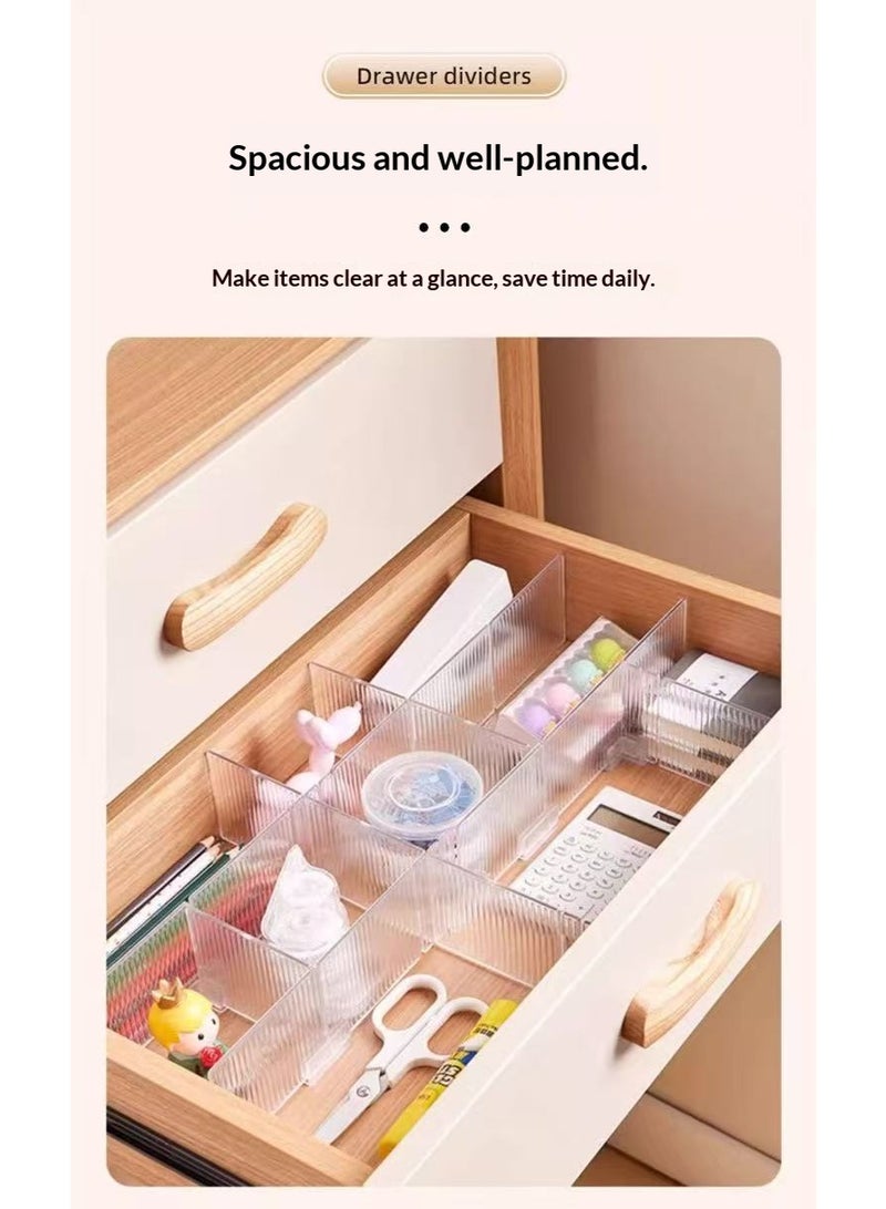 فواصل درج متعددة الأغراض 4 قطع - أقسام شبكية للطي لمنصة المكياج، الجوارب ومستلزمات المكتب - Image 5