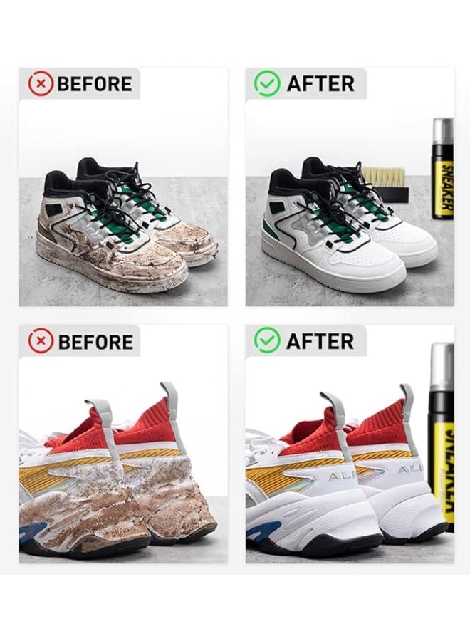 3-in-1 Shoe Cleaner Kit - Waterless Foam Sneaker Cleaner & Stain Remover Spray with Brush and Microfiber Cloth - Professional Dirt & Grime Cleaner for Athletic Shoes, Leather, Suede, and Knit - Image 4