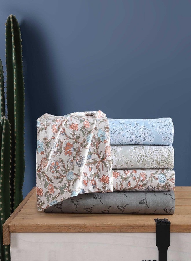 Wrangler - Queen Sheet Set, Silky & Lightweight Bedding Set, Floral Bed Sheets, Yellowstone Inspired, Ideal Dorm Essentials (Westward Floral Beige, Queen) - Image 3