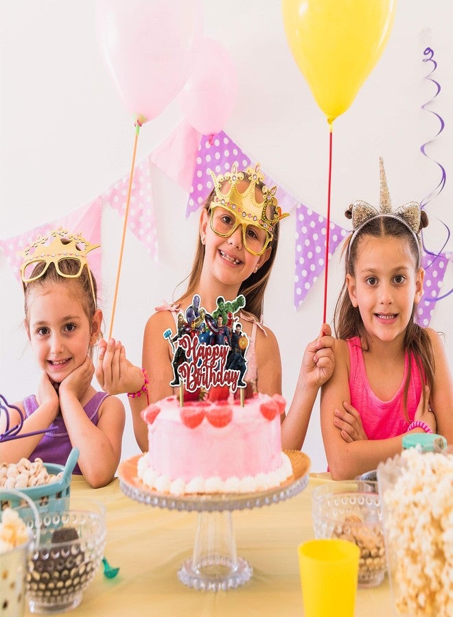 Seyal Superhero Happy Birthday Cake Topper - Comic Theme Party Decorations | Perfect for Men & Adults Celebrations | Ideal for Cakes, Cupcakes & Party Décor - Image 4