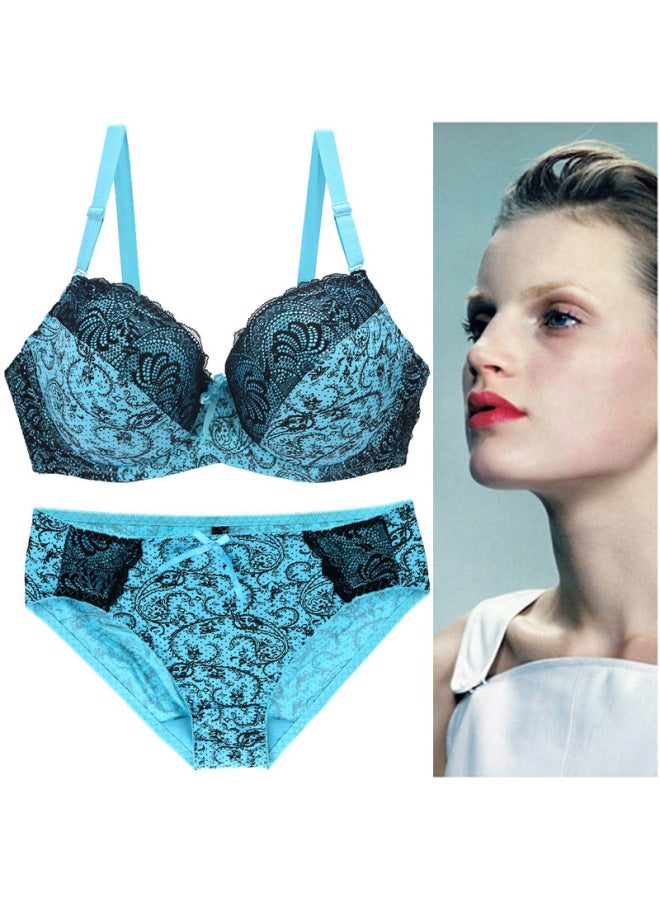Lingerie Plus Size Large Bust Minimizing Lace Bra Set Bra Panties European And American