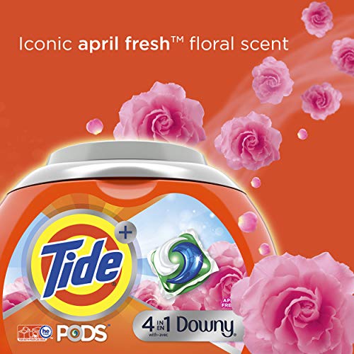 Tide PODS 4 in 1 with Downy, Laundry Detergent Soap PODS, April Fresh Scent, 73 Count, Packaging May Vary - Image 4