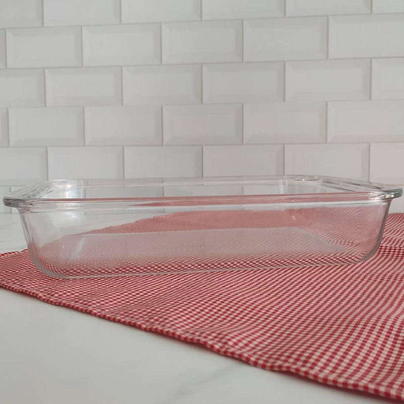 Marinex Medium Deep Rectangular Glass Roaster 3.7L  Extra Deep Heat-Resistant Bakeware Dish | Transparent Oven-Safe Roasting & Baking Tray|Ideal for Casseroles, Lasagna, Roasts & Family Gatherings - Image 3