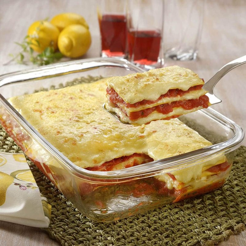 Marinex Medium Deep Rectangular Glass Roaster 3.7L  Extra Deep Heat-Resistant Bakeware Dish | Transparent Oven-Safe Roasting & Baking Tray|Ideal for Casseroles, Lasagna, Roasts & Family Gatherings - Image 4