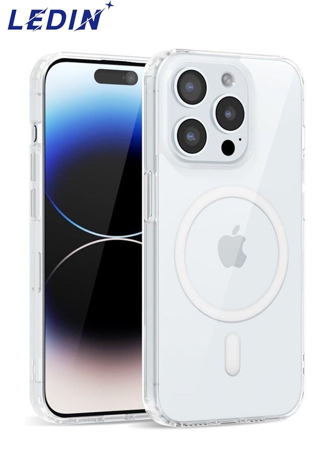 LEDIN Magnetic Clear Case for iPhone 14 Pro Compatible with MagSafe, Military-Grade Protection, Phone Bumper - Image 1