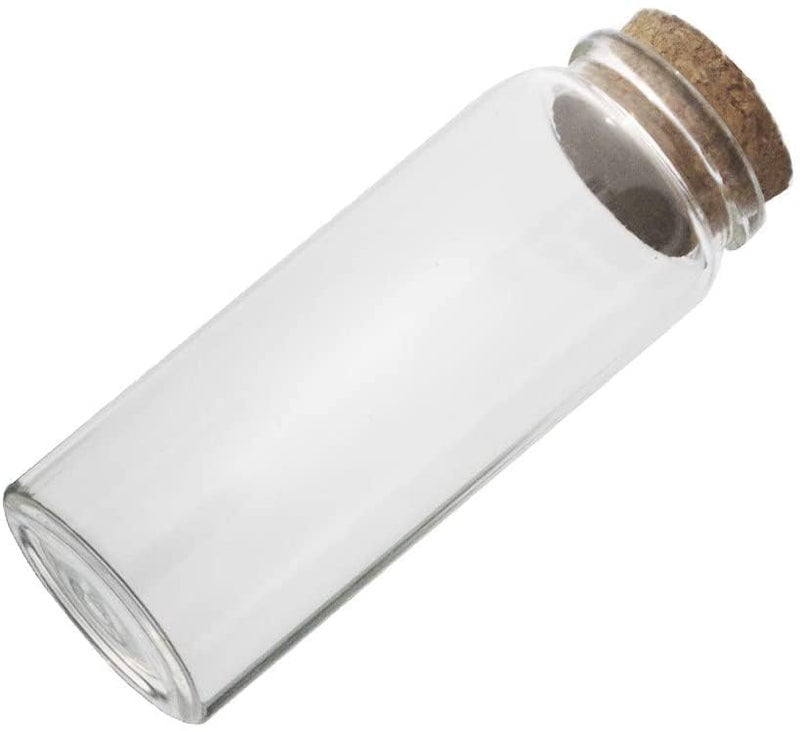 ELYSAID 2pcs Empty Clear Glass Bottles Vials with Cork Stopper Storage Jars 47mm Bottle Diameter (47x120x33mm 150ml) - Image 3
