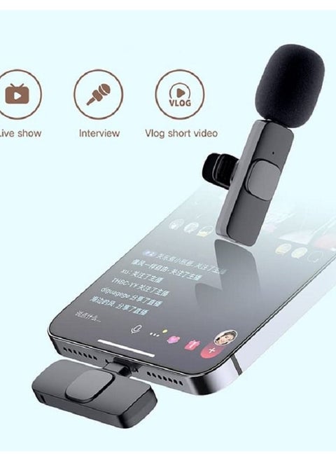 Wireless Collar Mic for iPhone/iPad & Type C Supported Microphone lapel lavalier Microphone
