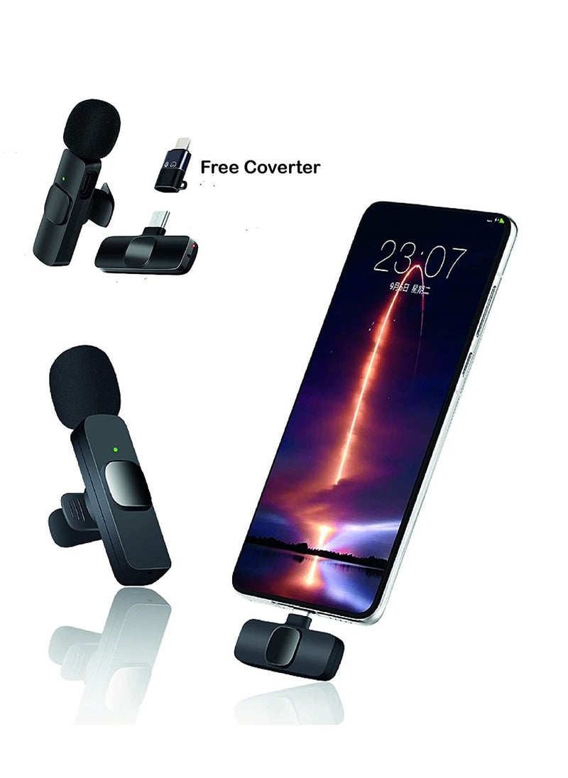 Generic - Wireless Collar Mic for iPhone/iPad & Type C Supported Microphone lapel lavalier Microphone - Image 1