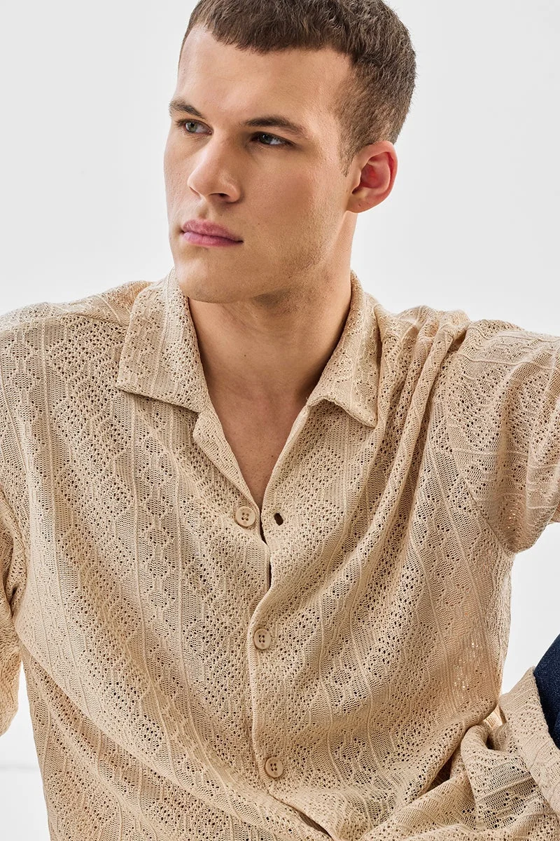 سنيتش قميص كروشيه بقصة صندوقية