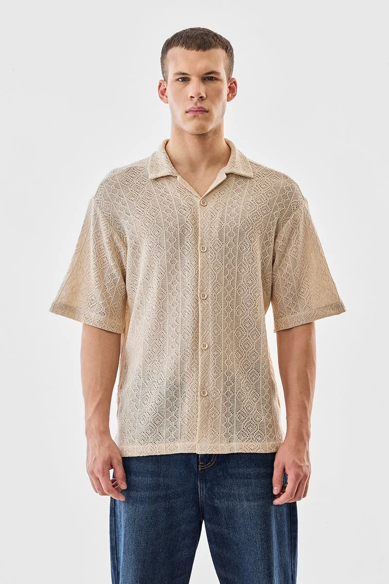 SNITCH Box Fit Crochet Shirt