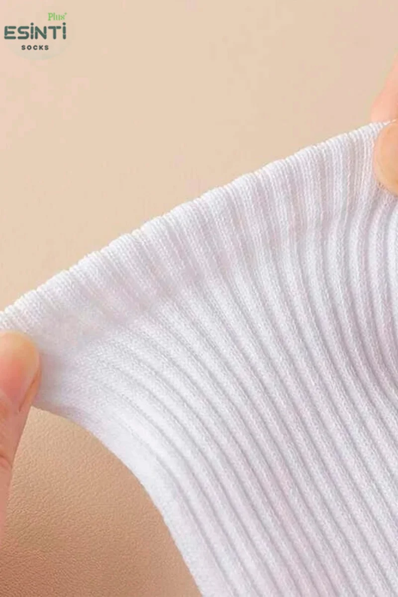 اسينتي Men's Sports Socks Women's Socks Long White Summer Socks Sports Football Tennis Socks 5 Pieces