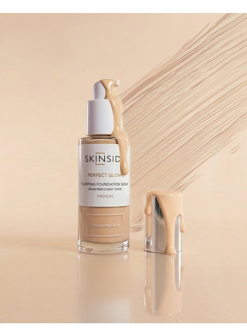 Skinside Perfect Glow Plumping Foundation Serum Hyaluronic Acid - Medium - 25 ML - Image 1