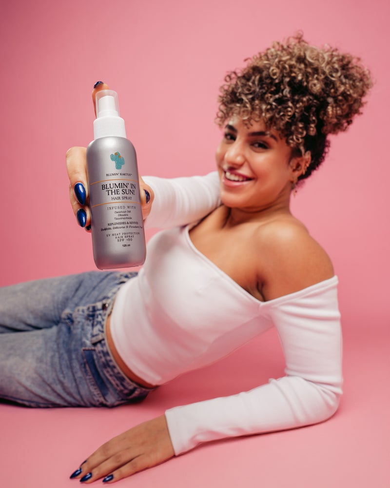 blumin kaktus Blumin’Kaktus Blumin’ In The Sun Hair Spray – UV + Heat Protection Detangling Leave-In, 125 ml - Image 4