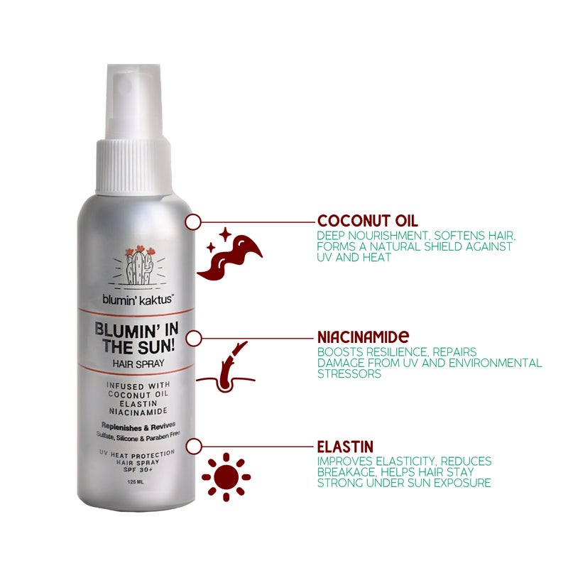 blumin kaktus Blumin’Kaktus Blumin’ In The Sun Hair Spray – UV + Heat Protection Detangling Leave-In, 125 ml - Image 2