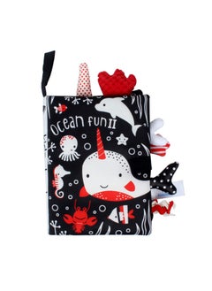 Generic Baby Toys Three-dimensional Cloth Book Tear Not To Rot Early Teaching Washable Children Children Children Enlightenment Baby Paper Book-Color:Black And White Red Ocean  - Image 1