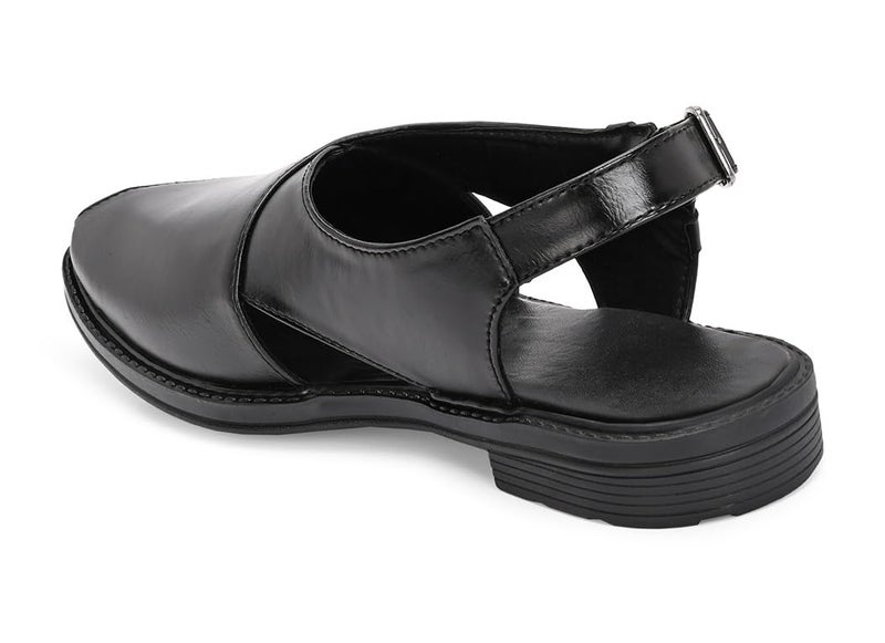 MACTREE Black Leather Sandals for Men's - 9 UK - Image 4