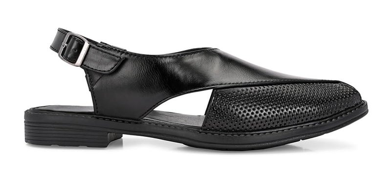 MACTREE Black Leather Sandals for Men's - 9 UK - Image 3