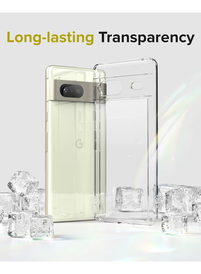 Crystal Clear Transparent Phone Case Google Pixel 7 – Slim Ulta Thin Hard TPU Shockproof Cover, Anti-Yellowing Crystal Clear Protective Back Case with Camera Protection - Image 3