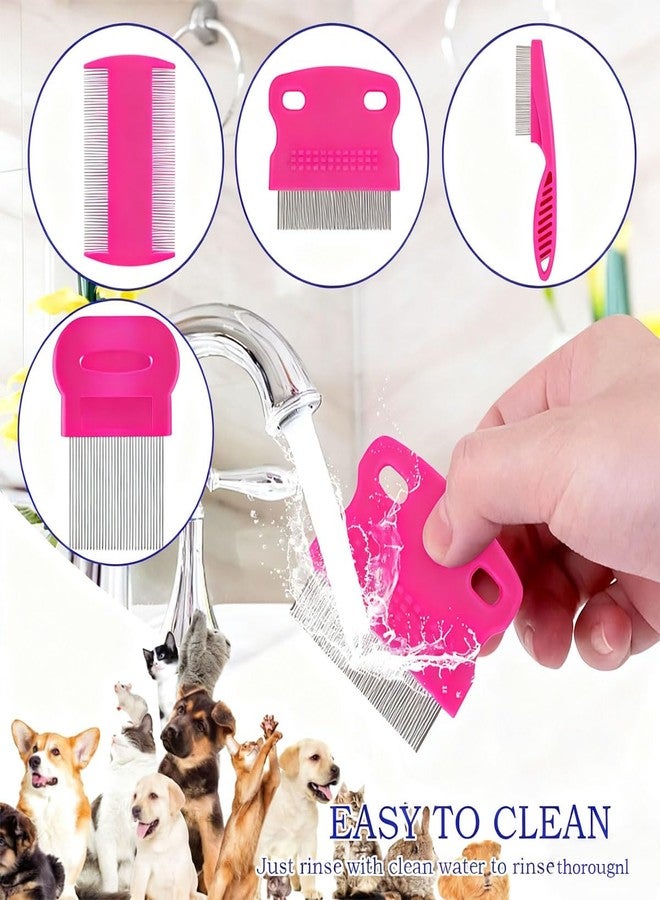 FFZDENA 4 Pack Lice Comb, Pink Lice and Nits Removal Comb for Women and Kids, Effective Hair Comb for Lice Removal, Dandruff Remover Comb, Suitable for All Hair Types - Image 4