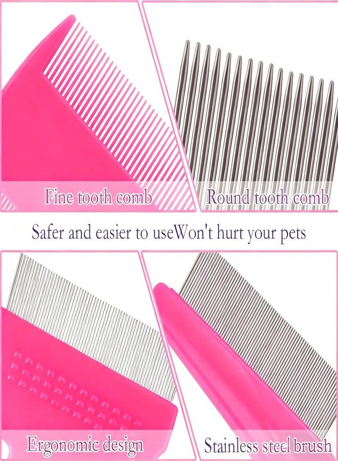 FFZDENA 4 Pack Lice Comb, Pink Lice and Nits Removal Comb for Women and Kids, Effective Hair Comb for Lice Removal, Dandruff Remover Comb, Suitable for All Hair Types - Image 3