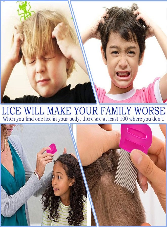 FFZDENA 4 Pack Lice Comb, Pink Lice and Nits Removal Comb for Women and Kids, Effective Hair Comb for Lice Removal, Dandruff Remover Comb, Suitable for All Hair Types - Image 5