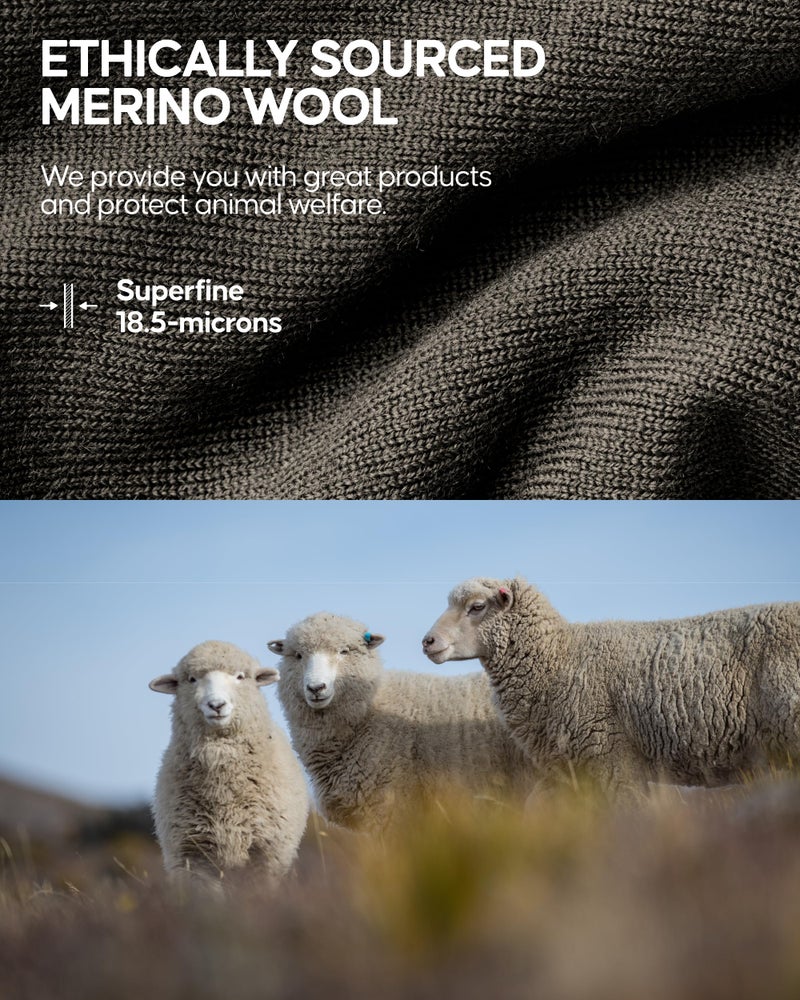 DANISH ENDURANCE Merino Wool Neck Gaiter Face Mask for Men & Women, Grey, One Size - Image 5